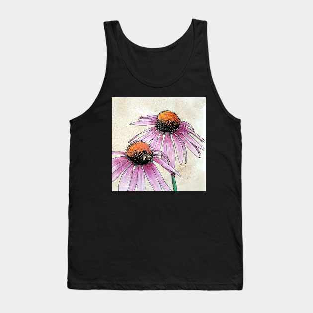 Echinacea 2 Tank Top by BeeG